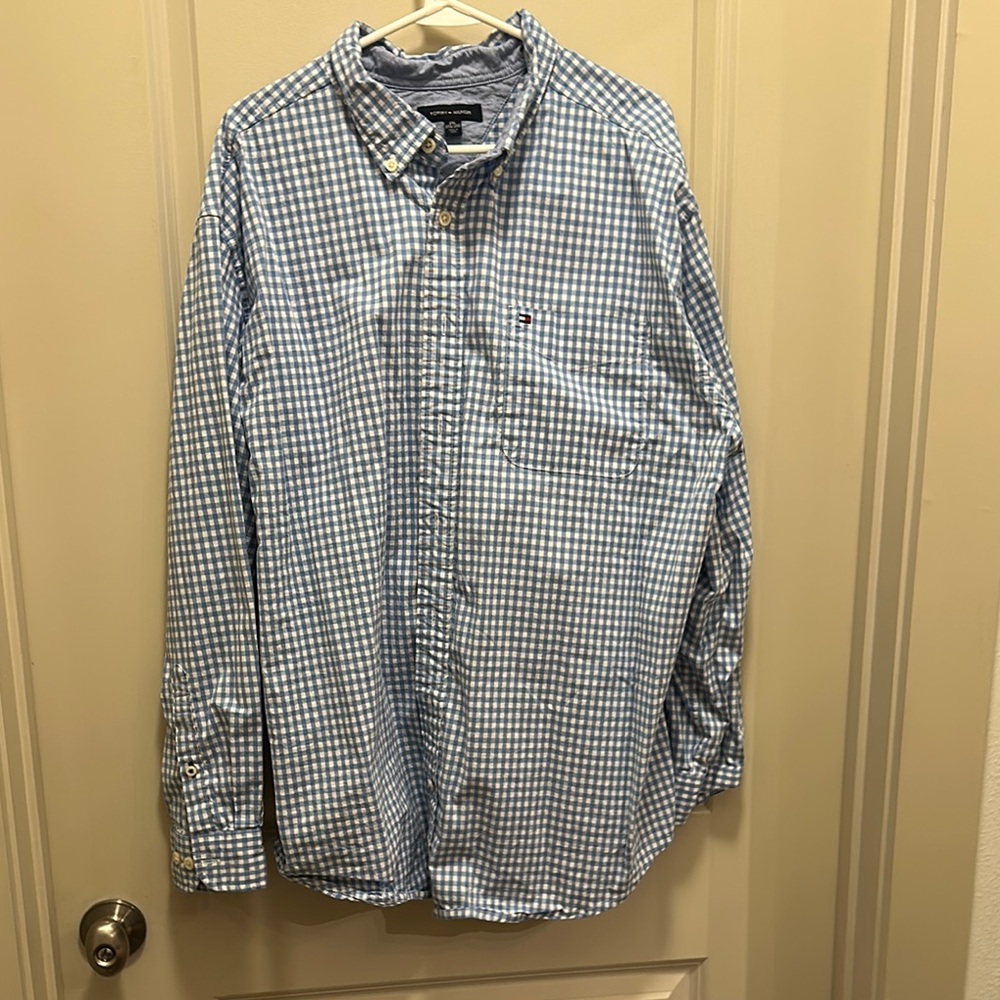 Tommy Hilfiger Blue Gingham Casual Shirt